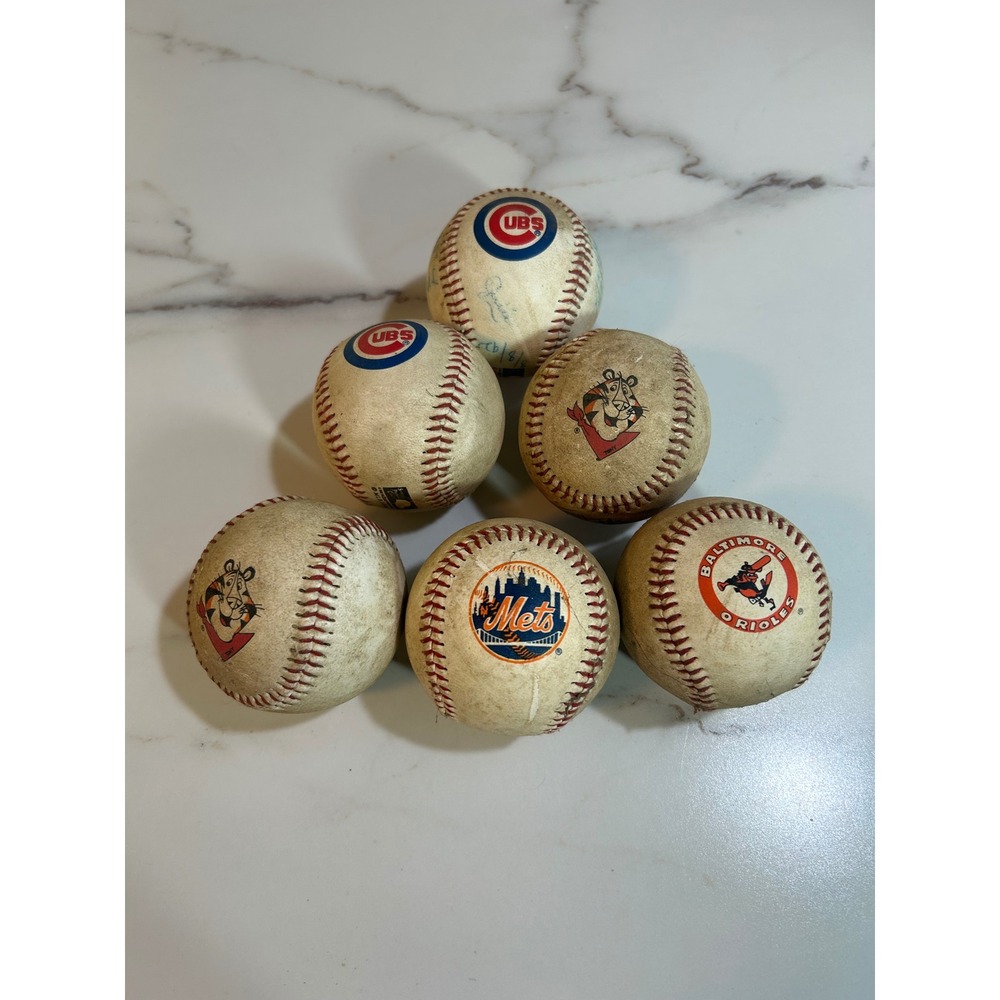 Vintage 1988 MLB Baseball Lot 6 Chicago Cubs NY Mets BaltimoreOrioles Tony Tiger